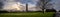 DUBLIN, IRELAND, DECEMBER 21, 2018: Beautiful panoramic view of Phoenix Park and Wellington Monument obelisk, also known as the