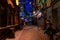 DUBLIN, IRELAND, DECEMBER 24, 2018: People walking through the alleys of Temple Bar in christmas time. Historic district, a