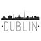 Dublin Ireland Skyline Silhouette Skyline Stamp Vector City Design Landmark. Famous Monuments.