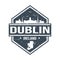Dublin Ireland Travel Stamp. Icon Skyline City Design Vector. Seal Vector Passport Design.