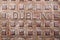 Dublin sign on a metal manhole, rusty weathered surface, selective focus
