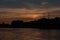 Dublin, summer sunset on the Liffey river