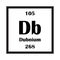 Dubnium chemical element icon