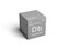 Dubnium. Transition metals. Chemical Element of Mendeleev\\\'s Periodic Table. 3D illustration