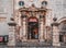 Dubrovnik, Croatia - Aug 22, 2020: Facade of Museum in empty Luza Square near Stradun street
