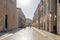 Dubrovnik, Croatia - Aug 23, 2020:Empty stradun street view in summer morning with few tourists