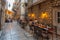 Dubrovnik, Croatia, July 26, 2020: Nightlife at a narrow street