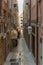 Dubrovnik, Croatia, July 26, 2020: Nightlife at a narrow street