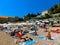 Dubrovnik, Croatia - June 07, 2015: Tourists on beach Banje
