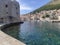 DUBROVNIK, CROATIA - November 02, 2023: Fortresses Lovrijenac and Bokar seen from the fortress walls in the old town of Dubrovnik