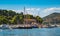 Dubrovnik, CROATIA -SEPTEMBER 6 2023: view of Port Gruz with boats near Franjo Tudman bridge in Croatian Dubrovnik