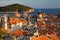 Dubrovnik, Dalmatia, Croatia - Old town of Dubrovnik at sunset, view from the fortress wall