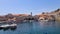 Dubrovnik Old Port and Medieval Walls, Boats and People on Promenade