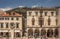 Dubrovnik old town city and sightseeing tourists travel croatia