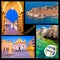 Dubrovnik postcard collage landmarks with label