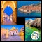 Dubrovnik postcard collage landmarks view
