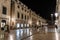 Dubrovnik Stradun street at night