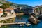 Dubrovnik West Harbour next to Fort Lovrijenac in Croatia