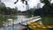 Duck boat on lake in Suan Lumpini park