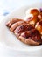 Duck breast with potato dumplings and sauce