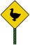 Duck crossing sign