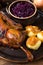 Duck with dumplings and pickled plum