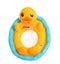 Duck float for kids on white. Inflatable ring