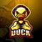 Duck gaming mascot esport logo design