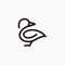 Duck goose logo vector icon line outline monoline illustration mallard abstract