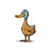 Duck hand-drawn illustration. Duck. Vector doodle style cartoon illustration