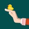 Duck on Human Fingers