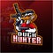 Duck hunter esport mascot logo design