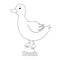 Duck Line Art For Coloring Book Page for Kid