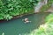 A duck lodge on a small artificial lake of Egglibach stream, UrnÃ¤sch Urnaesch or Urnasch - Canton of Appenzell Ausserrhoden