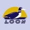 duck loon bird logo design vector flat isolated illustration