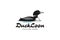 Duck loon swims in the river logo design. Common loon or great northern diver - Gavia immer