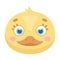 Duck muzzle icon in cartoon style isolated on white background. Animal muzzle symbol stock vector illustration.