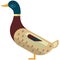 Duck poultry bird icon, flat vector isolated illustration. Farm bird. Domestic fowls.