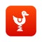Duck ride in playground icon digital red