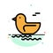 Duck, River, Canada Abstract Flat Color Icon Template