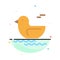 Duck, River, Canada Abstract Flat Color Icon Template