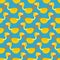 Duck in shock seamless pattern. Frightened eyes background. Panic Bird ornament