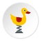 Duck spring see saw icon circle