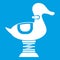 Duck spring see saw icon white