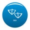 Duck step icon blue vector