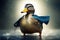 duck super hero superhero illustration generative ai