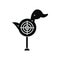 Duck target black simple icon