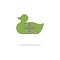 Duck target color thin line icon.Vector illustration