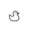 Duck toy outline icon