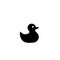 Duck toy silhouette icon